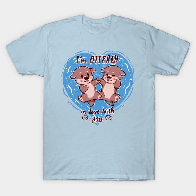 Otterly in Love T-Shirt by TechraNova